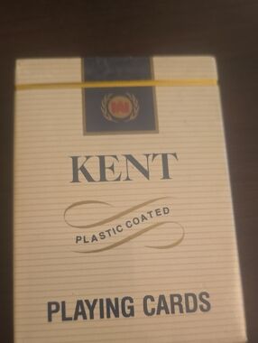 KENT Plastic Coated Playing Cards - Cream & Navy